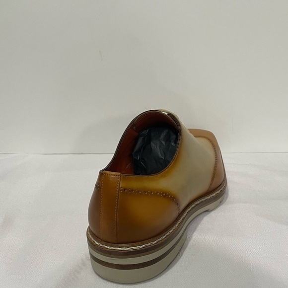 Mezlan shoes casual tan/bone wingtip Oxford light - Picture 4 of 5